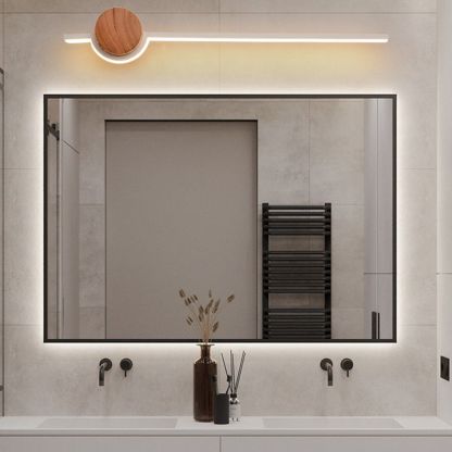 Edge Linear LED Wandleuchte Schwarz/Weiß/Gold Schlafzimmer Metall Acryl und Holz