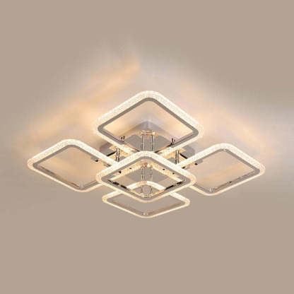 Lacey Design Luxus Quadrat LED Deckenleuchte Metall Acryl Wohnzimmer Schlafzimmer Esszimmer