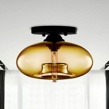 Sanna Modern LED Kugel Deckenleuchte Rot/Braun/Bernstein/Blau/Silbergrau Wohn/Schlafzimmer