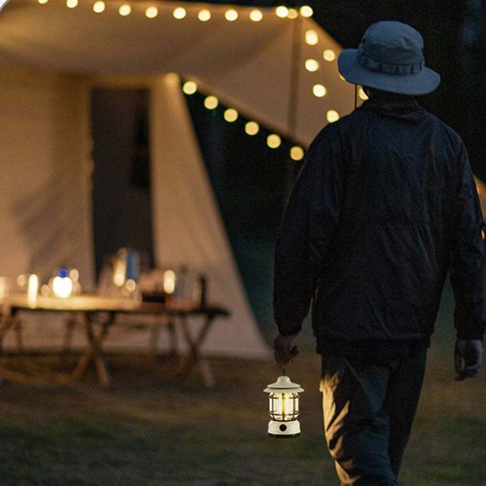 Alessio Retro LED Außenleuchte Dimmbar Schwarz/Weiß Camping Harz Acryl 3 Farben 25CM Lang