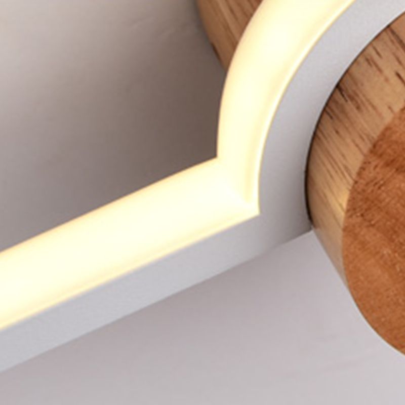 Edge Linear LED Wandleuchte Schwarz/Weiß/Gold Schlafzimmer Metall Acryl und Holz