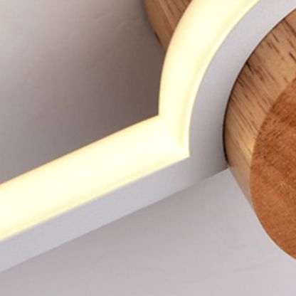 Edge Linear LED Wandleuchte Schwarz/Weiß/Gold Schlafzimmer Metall Acryl und Holz