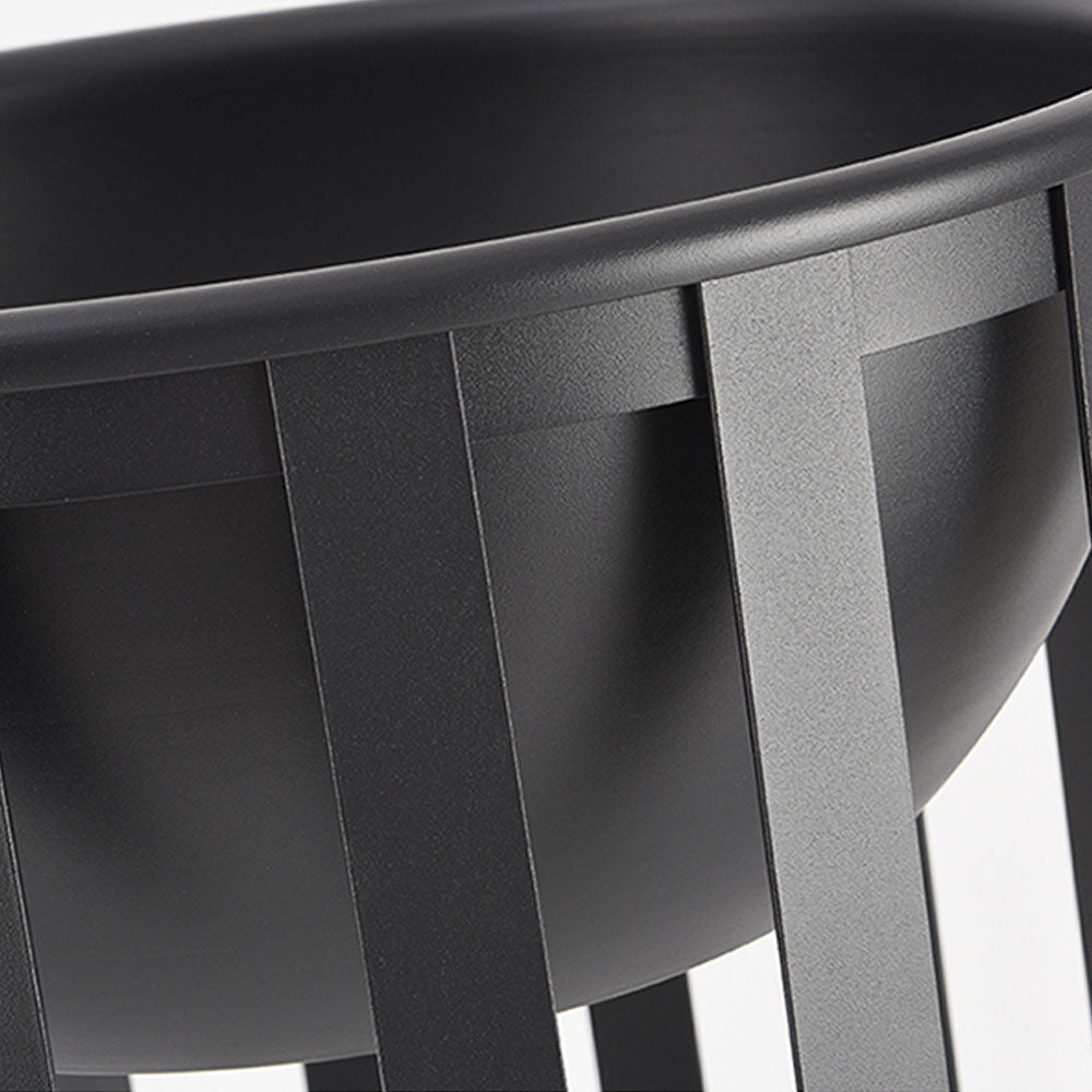 Orr Modern LED Außenleuchte Kugel Garten/Flur/Balkon, Schwarz, Metall