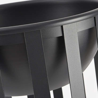 Orr Modern LED Außenleuchte Kugel Garten/Flur/Balkon, Schwarz, Metall