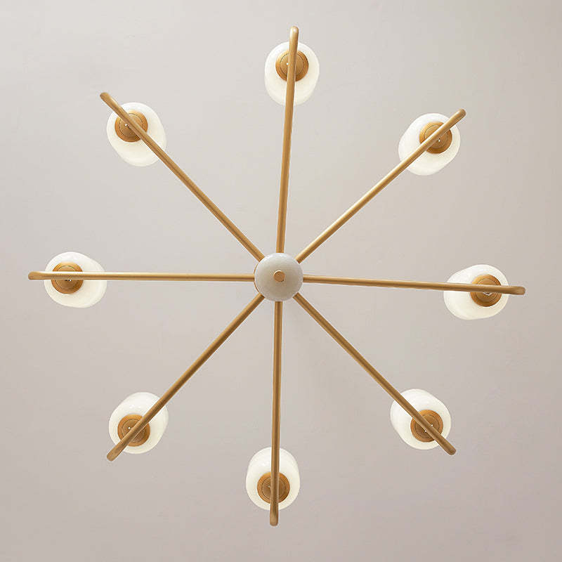 Valentina Nordic Metall Glas Laterne Kronleuchter Wohnzimmer