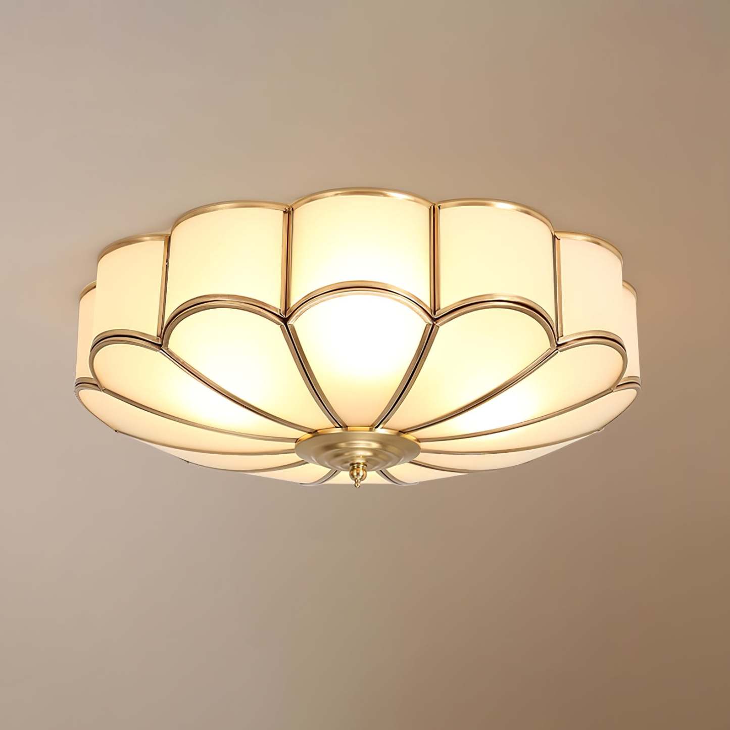 Alessio Modern Metall Glas Deckenleuchte Schlafzimmer Wohnzimmer