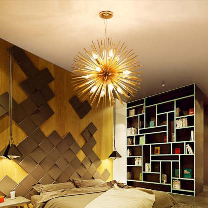 Colon Modern LED Kronleuchter Gold Metall Wohnzimmer/Schlafzimmer