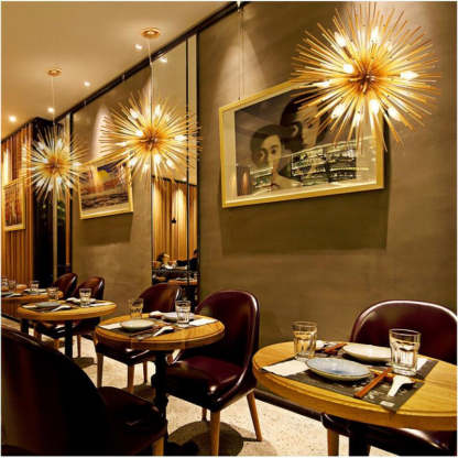 Colon Modern LED Kronleuchter Gold Metall Wohnzimmer/Schlafzimmer