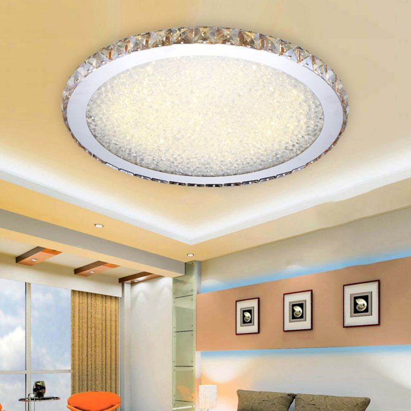 Kristy LED Modern Deckenleuchte Klar/Bernstein Wohn/Schlafzimmer Metall