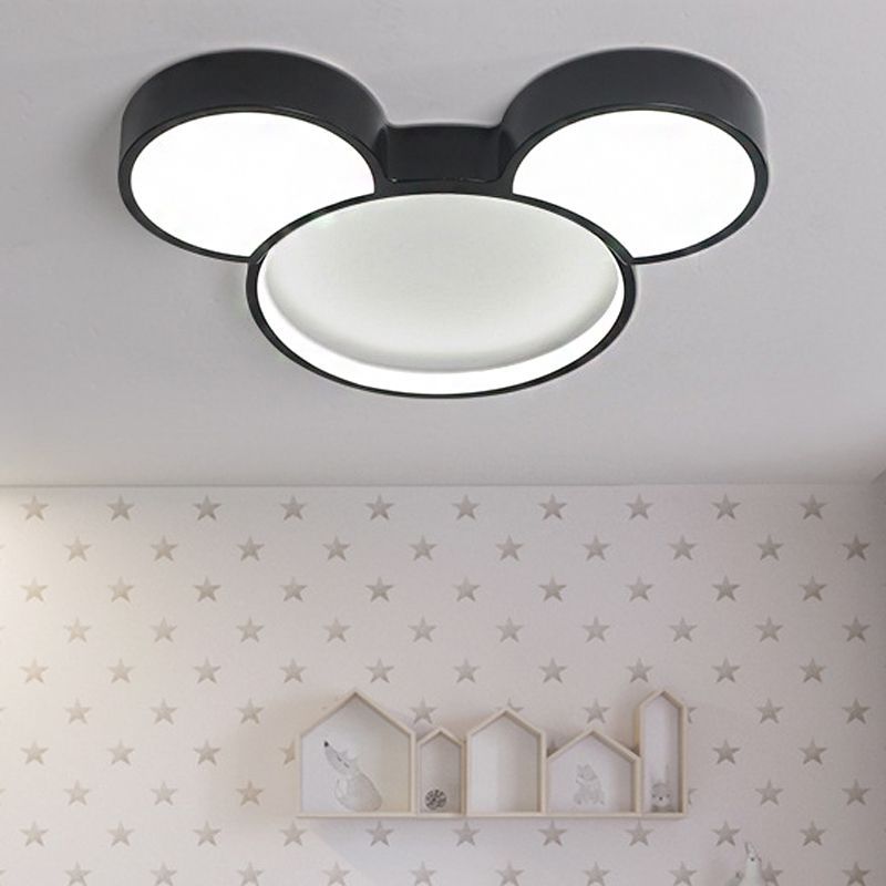 Freja Moderne LED Deckenleuchte Schwarz Schlafzimmer/Kinderzimmer