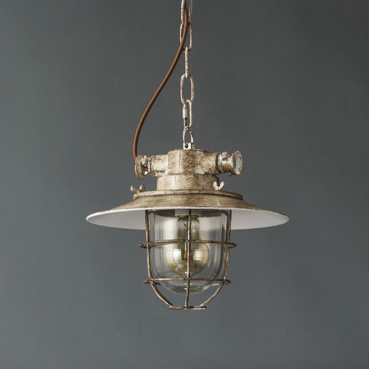 Alessio Industrial LED Pendelleuchte Weiß/Blau Esszimmer/Wohnzimmer