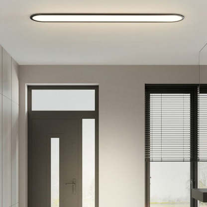 Edge Modern Deckenleuchte Dimmbar Schwarz Rechteckig Wohn/Schalafzimmer Metall