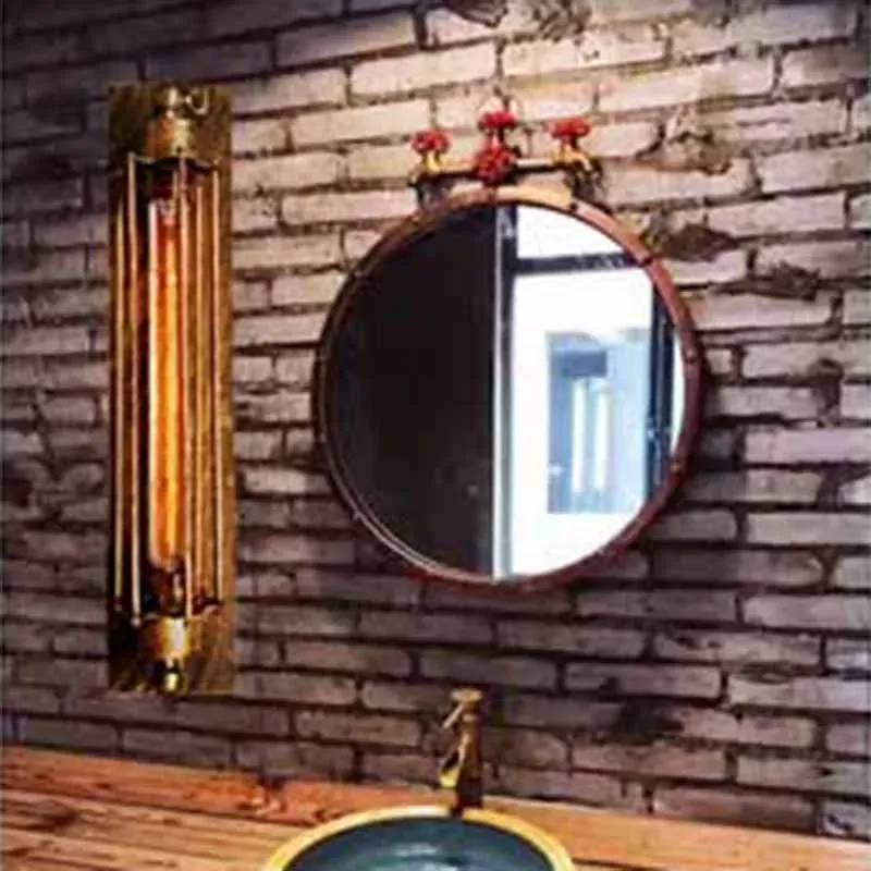 Alessio Vintage Zylinder LED Wandleuchte Schwarz/Rot/Silber/Gold Wohn/Schlafzimmer Flur Innen Metall
