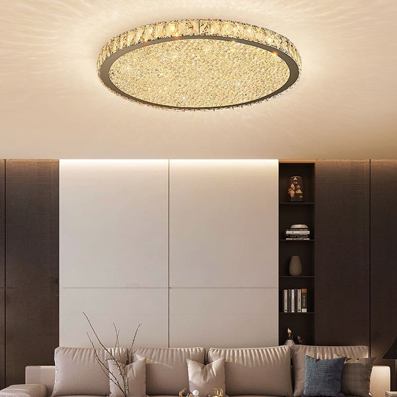 Kristy LED Modern Deckenleuchte Klar/Bernstein Wohn/Schlafzimmer Metall