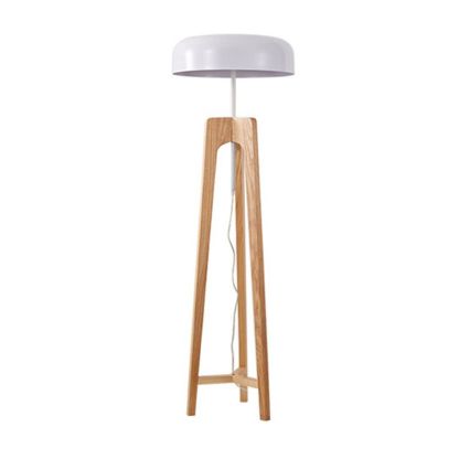 Ozawa Modern LED Stehlampe Wohnzimmer Schwarz/Weiß Holz/Metall