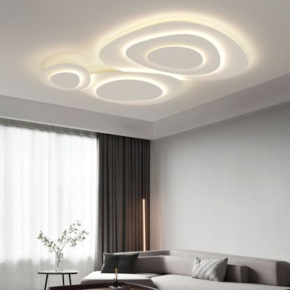 Moderne LED Deckenleuchte Weiß für Wohnzimmer & Esszimmer