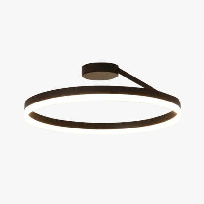 Arisha Modern LED Deckenleuchte Ring Schwarz/Weiß Wohnzimmer Flur Metall