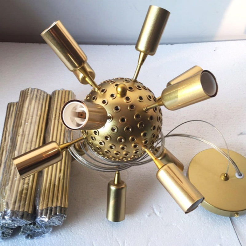 Colon Modern LED Kronleuchter Gold Metall Wohnzimmer/Schlafzimmer