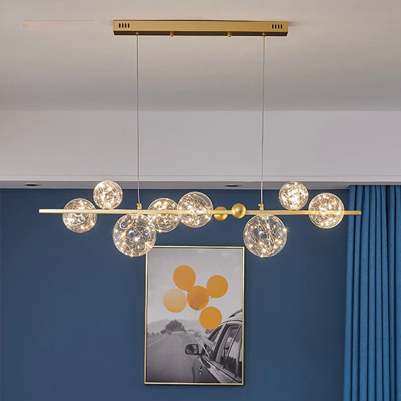 Valentina Kreis Kronleuchter Metall Glas Wohnzimmer Schlafzimmer Esszimmer