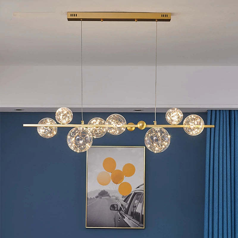 Valentina Kreis Kronleuchter Metall Glas Wohnzimmer Schlafzimmer Esszimmer