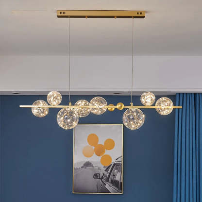 Valentina Kreis Kronleuchter Metall Glas Wohnzimmer Schlafzimmer Esszimmer