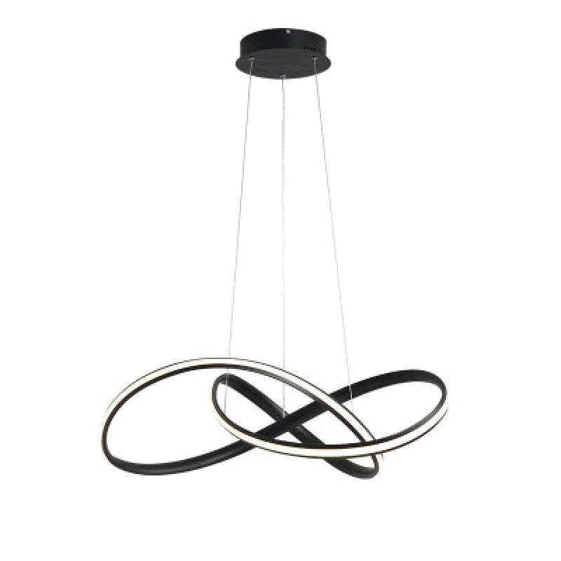 Louise Modern Linear Pendelleuchte Esstisch, Weiß Schwarz, Acryl Metall