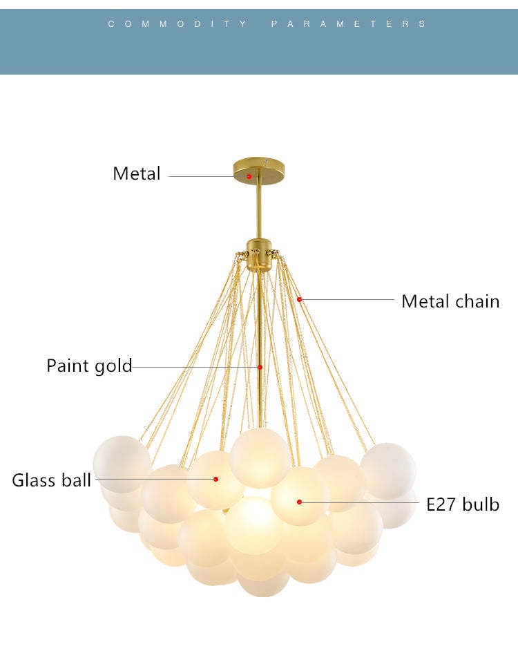 Nordic Bubble Chandelier Glass Ball Pendant