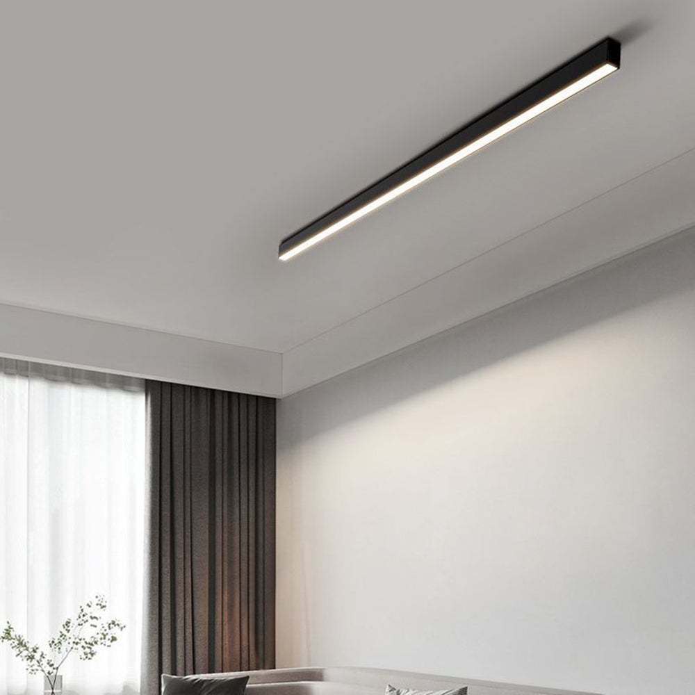 Edge Modern Linear LED Deckenleuchte Schwarz Wohnzimmer Metall