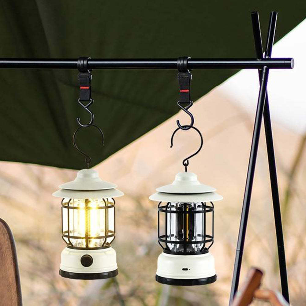 Alessio Retro LED Außenleuchte Dimmbar Schwarz/Weiß Camping Harz Acryl 3 Farben 25CM Lang