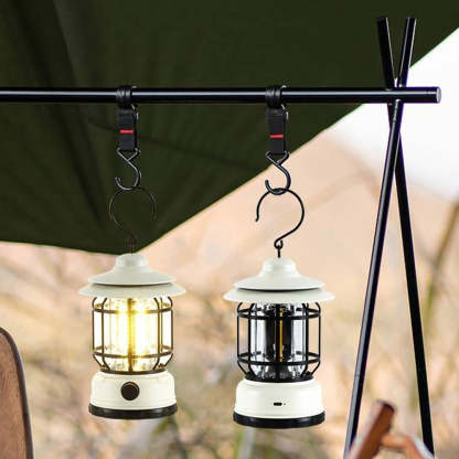 Alessio Retro LED Außenleuchte Dimmbar Schwarz/Weiß Camping Harz Acryl 3 Farben 25CM Lang