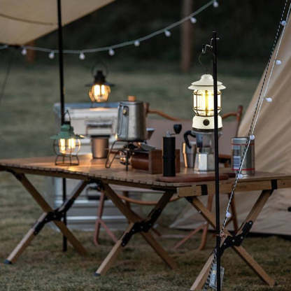 Alessio Retro LED Außenleuchte Dimmbar Schwarz/Weiß Camping Harz Acryl 3 Farben 25CM Lang