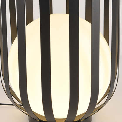 Orr Modern LED Außenleuchte Kugel Garten/Flur/Balkon, Schwarz, Metall