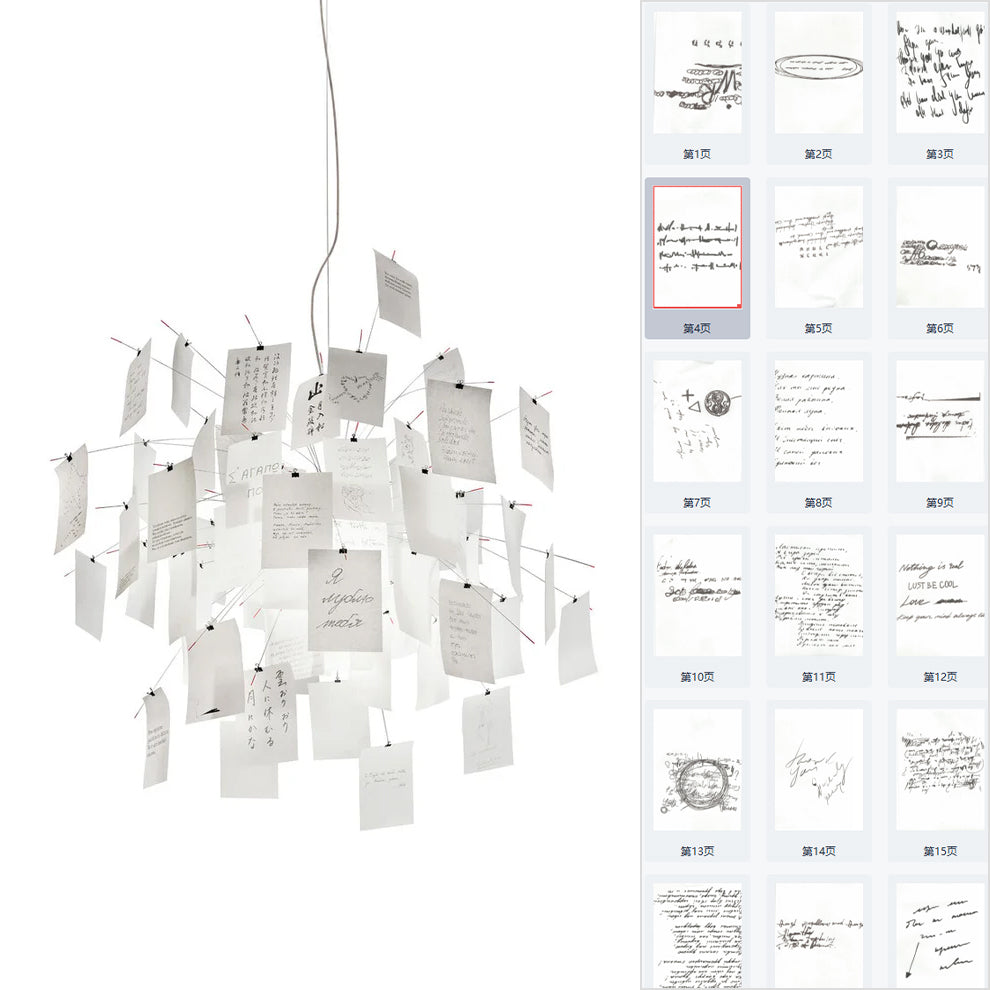 Ortheen Moderner Kronleuchter aus Papier-Las Sola