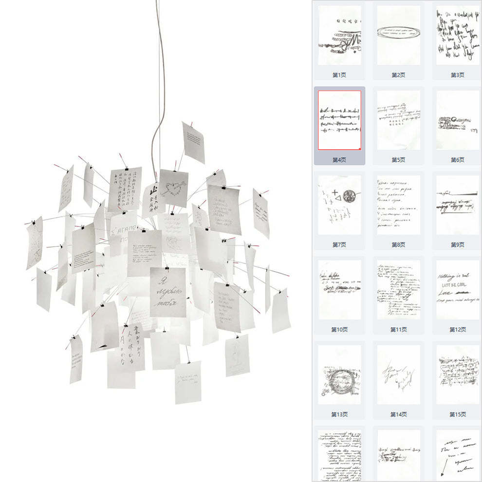 Ortheen Moderner Kronleuchter aus Papier-Las Sola