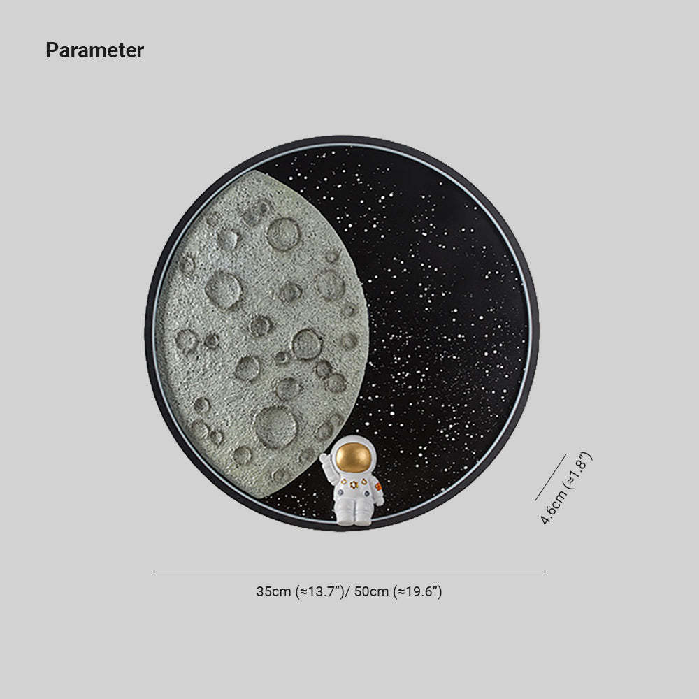 Elif Modern Astronaut Mond LED Wandleuchte Schlaf/Kinderzimmer Innen Metall Dimmbar