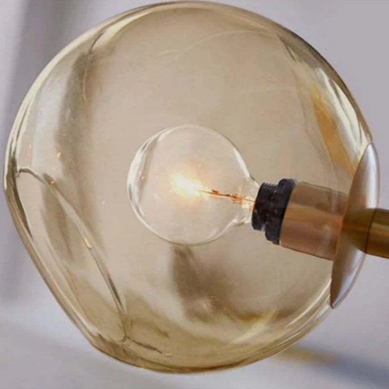 Valentina Modern LED Pendelleuchte Kugel Schwarz/Gold Ess/Wohnzimmer Glas