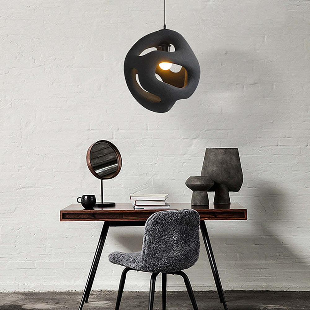 Byers Design LED Pendelleuchte Weiß/Schwarz Ess/Wohn/Schlafzimmer Metall&Harz