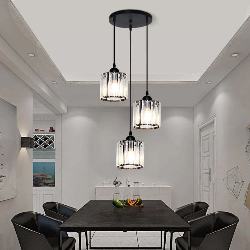 Herbert Modern Rund/Quadrat LED Pendelleuchte Schwarz/Gold Wohnzimmer/Küche