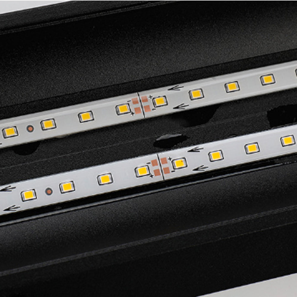 Edge Modern Dichte LED Außenwandleuchte Schwarz Badzimmer/Flur Metall Acryl 5 Größen