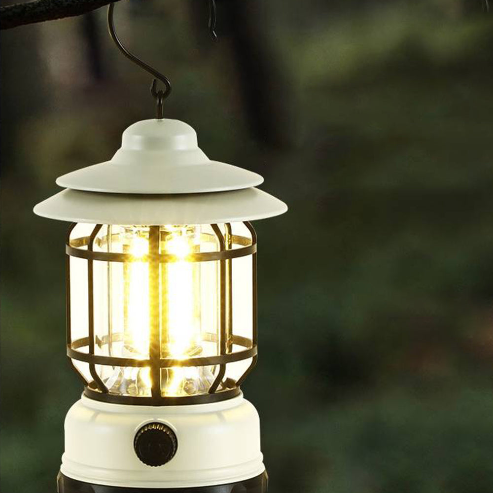 Alessio Retro LED Außenleuchte Dimmbar Schwarz/Weiß Camping Harz Acryl 3 Farben 25CM Lang