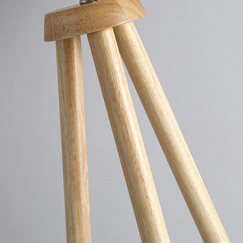Muto Moderne LED Stehlampe Weiß Wohnzimmer/Schlafzimmer Holz/Stoff