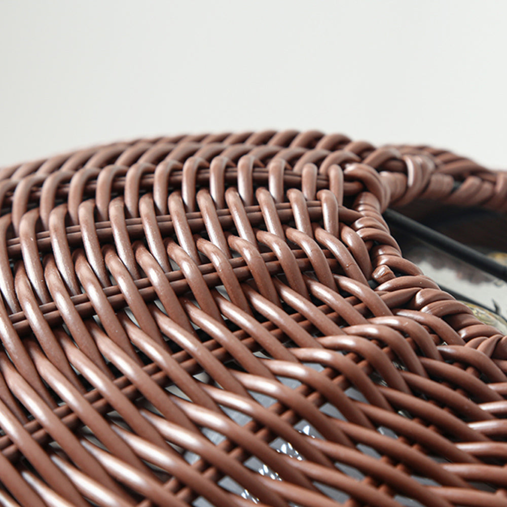 Ritta Außenpendelleuchte, Metall & Rattan, 2 Farben