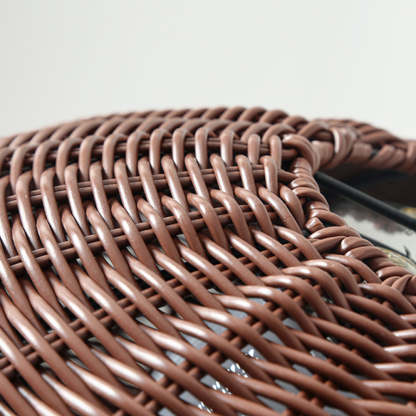 Ritta Außenpendelleuchte, Metall & Rattan, 2 Farben