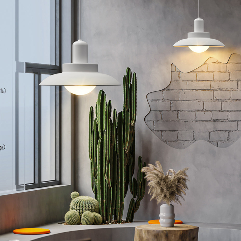 Carins Modern LED Außenleuchte Grau/Weiß Flur/Garten/Balkon Metall&Glas ∅20/39/45CM