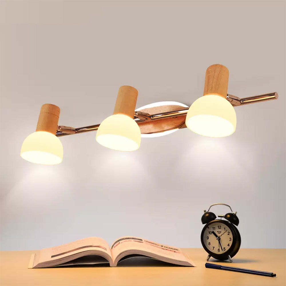 Modern LED Wandleuchte Holz Wohn/Esszimmer Innen 3-Flammig | Las Sola