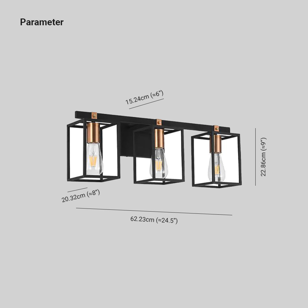 Alessio Industrial Minimalist Wall Lamp, Black, Basement