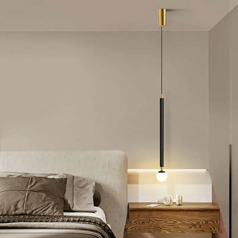 Carr Design LED Pendelleuchte Schwarz Linear Wohn/Schlafzimmer Metall