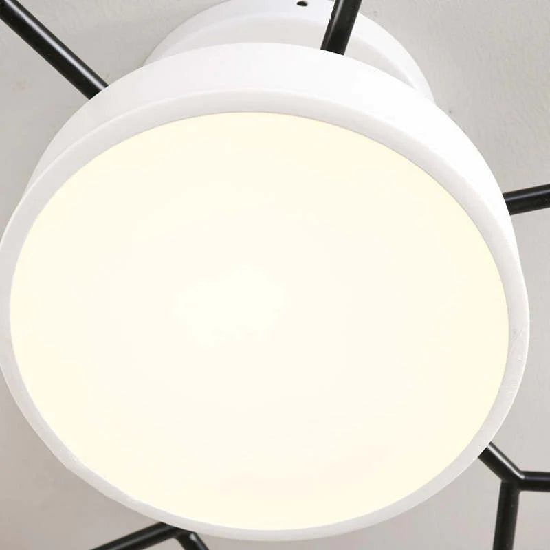 Sienna Modern Rund LED Deckenleuchte Weiß Holz Schlaf/Wohnzimmer
