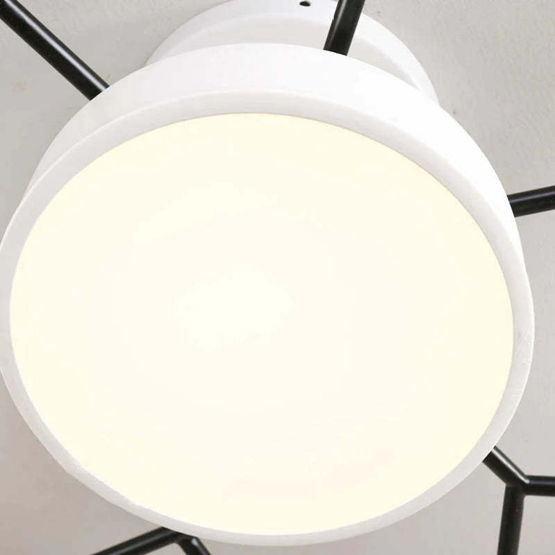 Sienna Modern Rund LED Deckenleuchte Weiß Holz Schlaf/Wohnzimmer