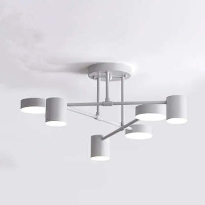 Weiss Modern Deckenleuchte Kreis-Design, Schwarz/Weiß/Gold, Wohnzimmer, Metall